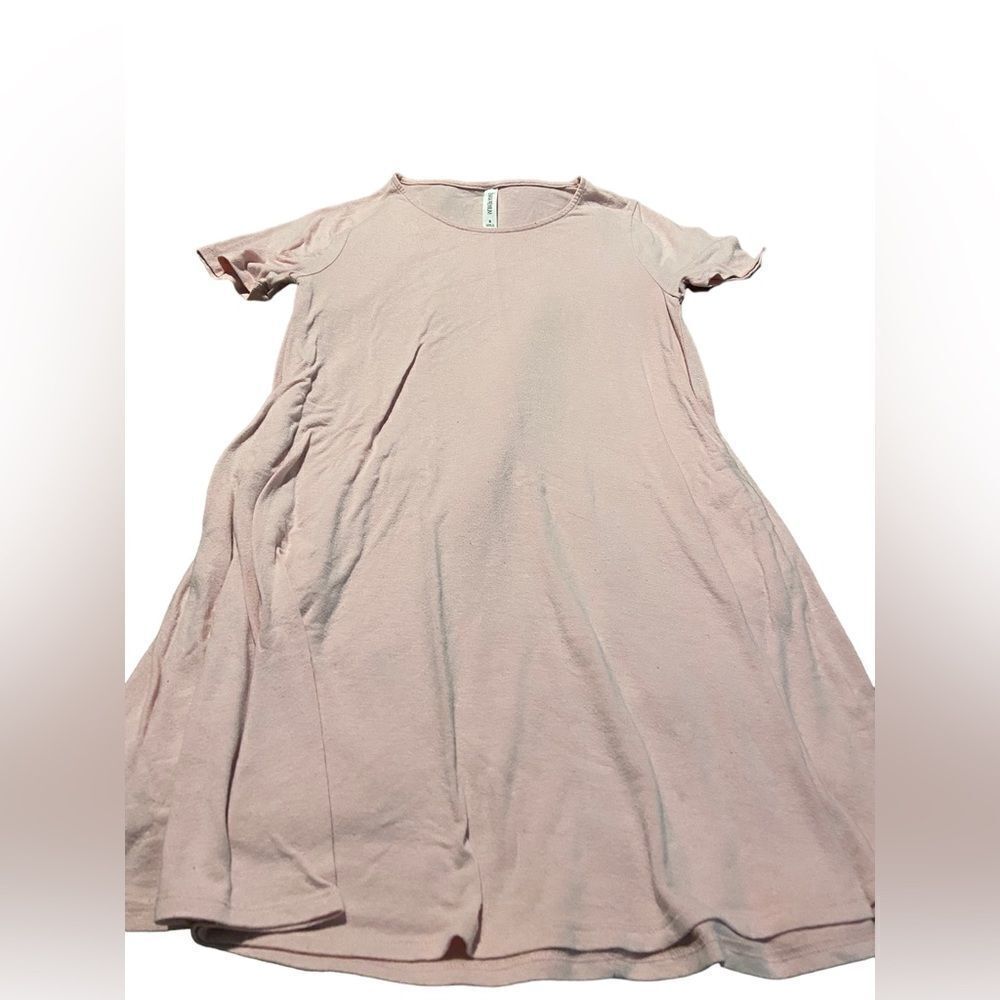 Zenara Premium pale pink t shirt dress pockets excellent condition